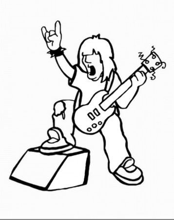 Rock Star Coloring Pages – Birthday Printable
