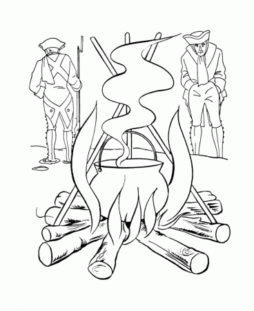 Veterans Day Coloring Pages - American veterans the Revolution 