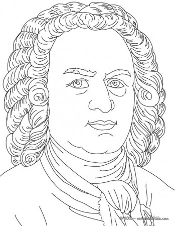 Johan Sebastian BACH famous German composer coloring page