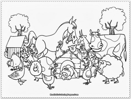 Coloring Pages: Farm Animal Coloring Pages Colorine Farm Animals ...