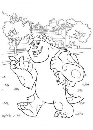 Sulley are Going to Monsters University Coloring Page - Free ...