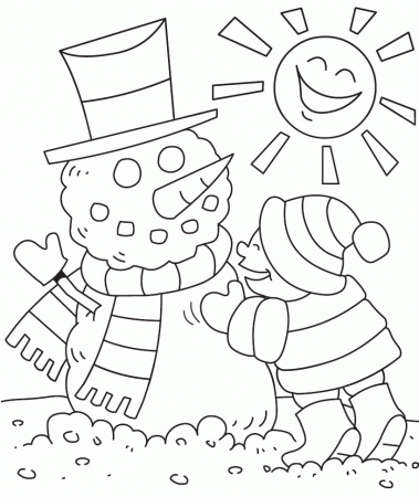 Free Coloring Pages Winter Scenes - Coloring
