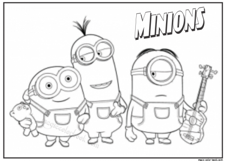 Minions free coloring pages for kids