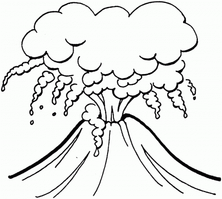 Volcano Coloring Pages | Forcoloringpages.com