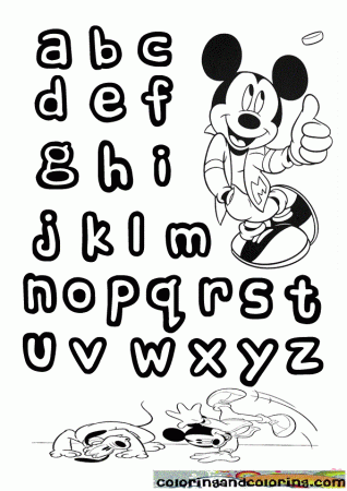 pluto and mickey mouse alphabet coloring | Coloring and coloring