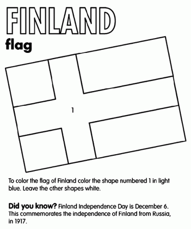 Finland Flag Coloring Page | crayola.com