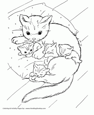 Free Christmas Cat Coloring Pages, Download Free Clip Art, Free Clip Art on  Clipart Library