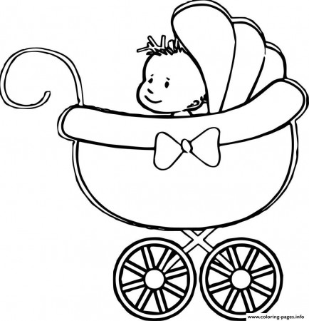 Baby Stroller Coloring Pages Printable