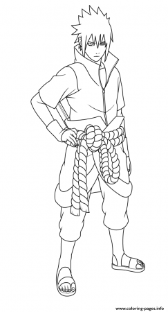 Sasuke Uchiha Is A Fictional Character In The Naruto Manga Coloring Pages  Printable
