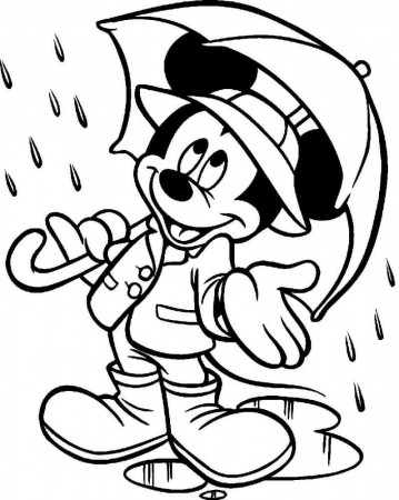 Rainy Day Coloring Pages Sheet Free Printable With Images Mickey Image  Inspirations Spring – Approachingtheelephant