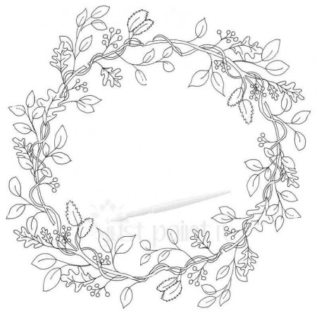 Fall Wreath Coloring Pages Kit - Just Paint It Blog