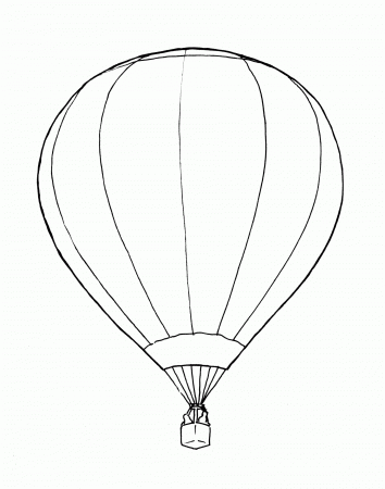 Hot Air Balloon Coloring Template Printable Hot Air Balloon ...