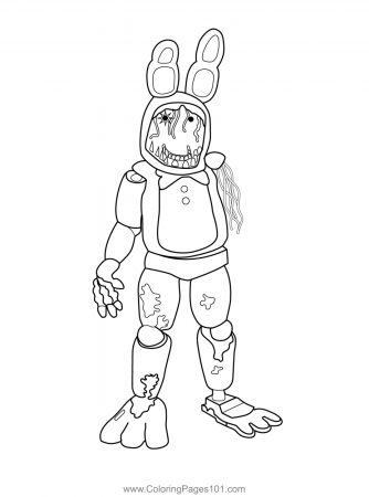Withered Bonnie FNAF Coloring Page for Kids - Free Five Nights at Freddy's  Printable Coloring Pages Online for Kids - ColoringPages101.com | Coloring  Pages for Kids