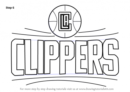 Learn How to Draw Los Angeles Clippers Logo (NBA) Step by Step : Drawing  Tutorials