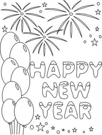 new year's coloring pages | Happy New Year Coloring ...