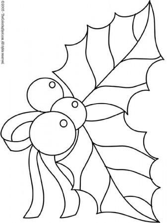 Christmas Coloring Pages | Christmas Holly 2 | Free printable ...