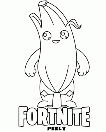 Peely figure Fortnite coloring picture