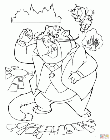 Fat Cat Is Mad coloring page | Free Printable Coloring Pages