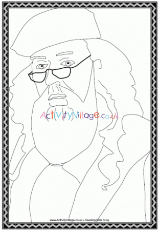 Dumbledore Colouring Page