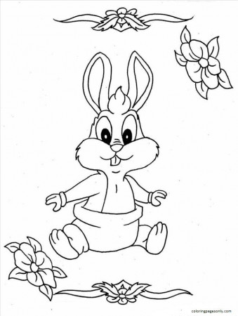 Cute Bunny 3 Coloring Pages - Bunny Coloring Pages - Coloring Pages For  Kids And Adults