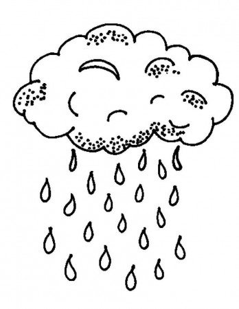 A Rain Cloud Coloring Page - Free Printable Coloring Pages for Kids