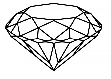 gem diamond coloring page - Clip Art Library
