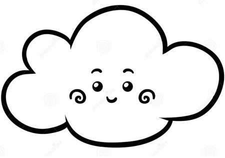 Smiling Cloud Coloring Page - Free Printable Coloring Pages for Kids