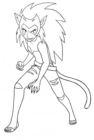 Catra from She-Ra and the Princesses of Power coloring page