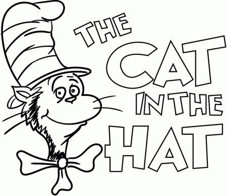 The Cat In The Hat Coloring Page - Free Printable Coloring Pages for Kids
