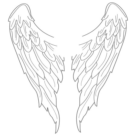 12 Pics of Angel Wings Coloring Pages Printable - Angel Wings with ...