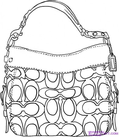 How To Draw A Coach Handbag by Dawn | Bag illustration, Purse ...