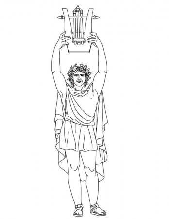 Apollo from Greek Gods and Goddesses Coloring Page | Greek gods ...