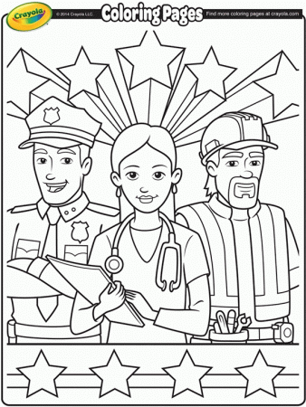Labor Day Workers Coloring Page