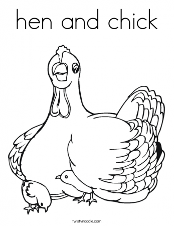 hen and chick Coloring Page - Twisty Noodle