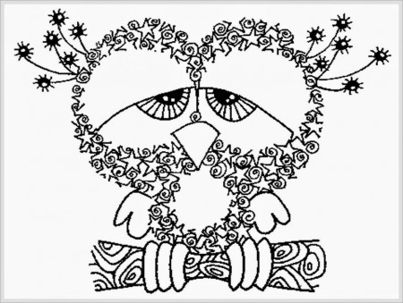 owl coloring pages for adults | Only Coloring Pages