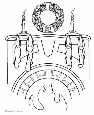 Christmas Wreath Coloring Pages - 004