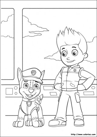 Paw Patrol Chase And Ryder Coloring Pages - Coloring Cool