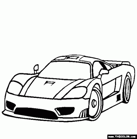 Supercars and Prototype Cars Online Coloring Pages