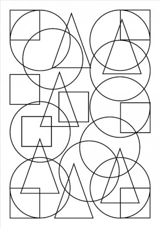 Shapes-for-children : circles & squares - Forms Kids Coloring Pages