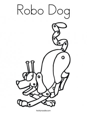 Robo Dog Coloring Page - Twisty Noodle
