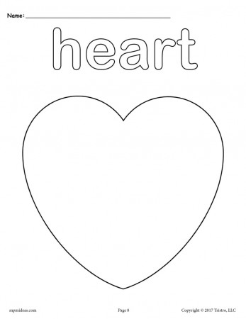 Heart Coloring Page - Shapes Coloring Pages – SupplyMe