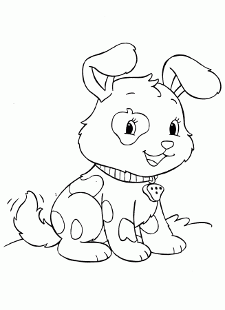 Picture Of A Puppy To Color - Coloring Pages for Kids and for Adults