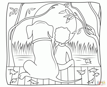 Henry And Mudge and The Starry Night coloring page | Free ...