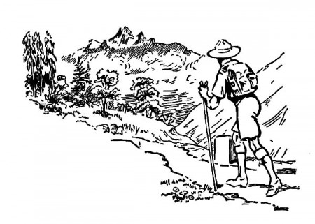 Boy Scouts Hiking The Hill Coloring Pages : Best Place to Color