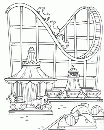 Favorite Roller Coaster Coloring Sheets for Children - Coloring Pages