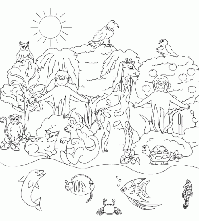 Creation coloring page
