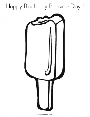 Happy Blueberry Popsicle Day Coloring Page - Twisty Noodle