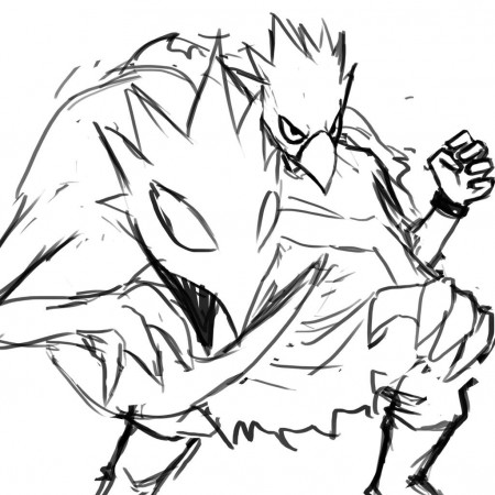 Fumikage Tokoyami 2 Coloring Page - Anime Coloring Pages