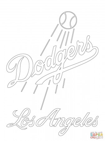 LA Dodgers coloring pages