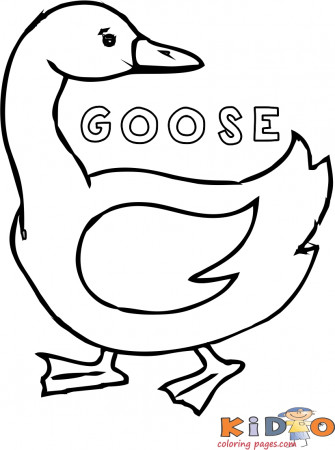 Goose Coloring Book Pages Printable Kindergarten Christmas Sheets To Printe  For Kids – Stephenbenedictdyson